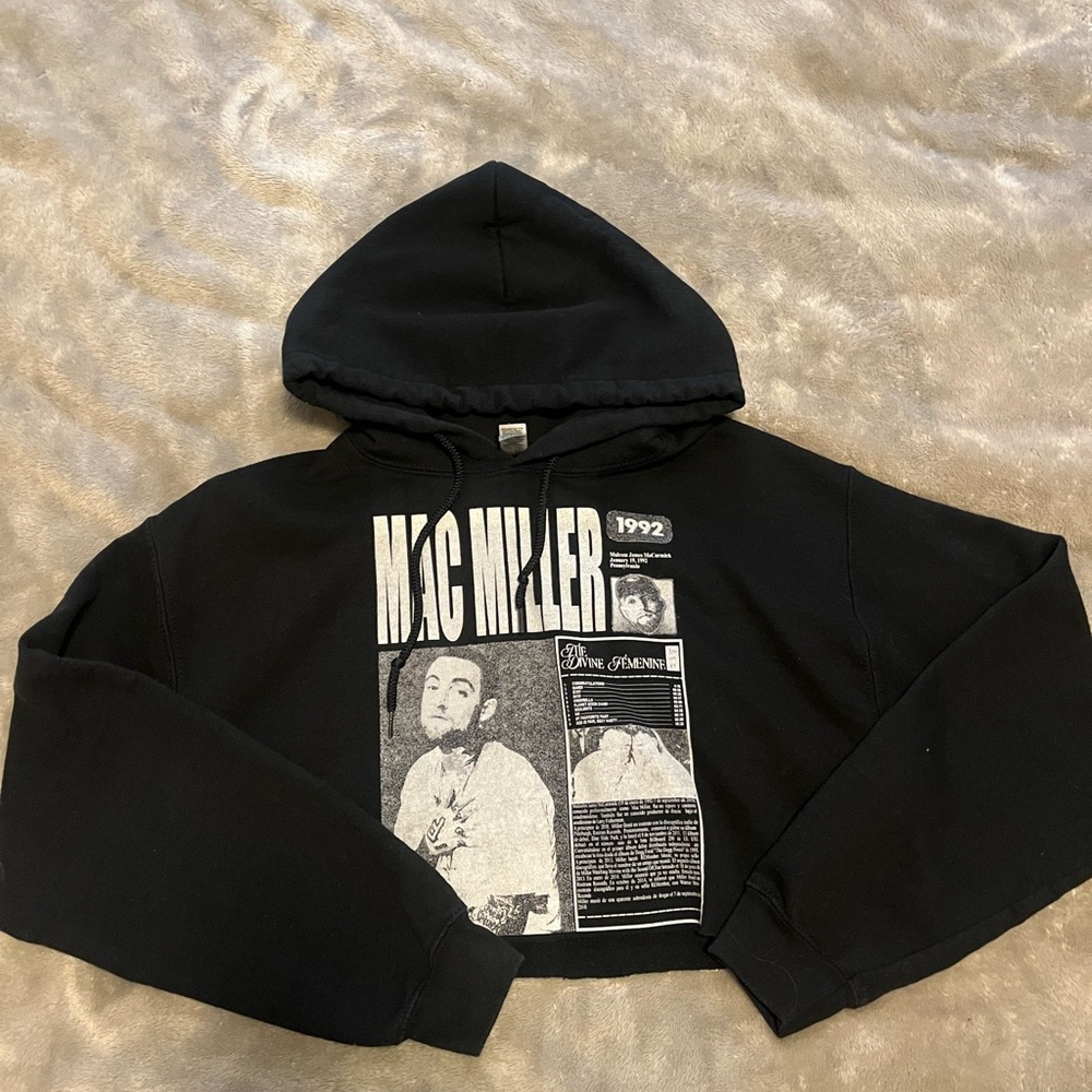 Black Graphic Hoodie